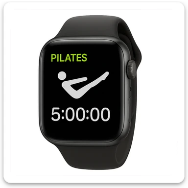 smartwatch con modalità attiva di pilates che segna 5 ore di pilates, REALISTICA 4K sticker
