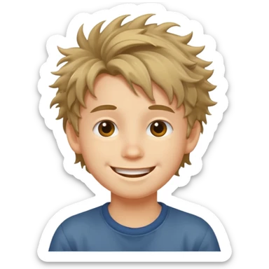 create emoji of a boy getting up in the morning in the bed sticker