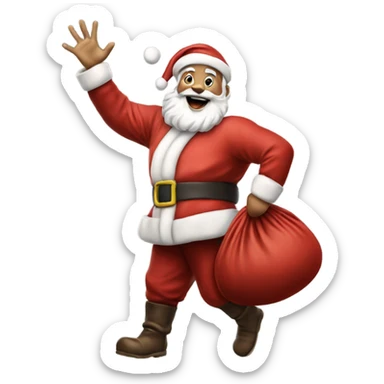 Hyper Realistic Santa waving sticker