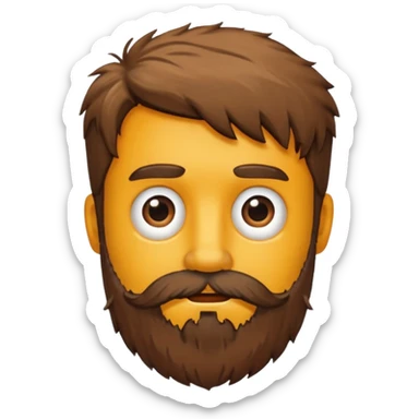 Scruffy beard sticker