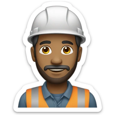 Guyanese male engineer with short beard sticker