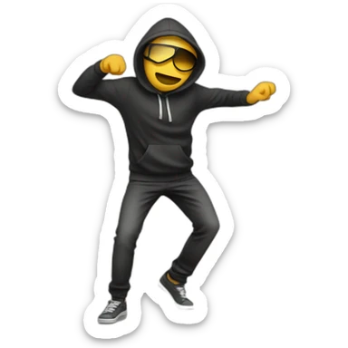 personne qui fait un dab sticker