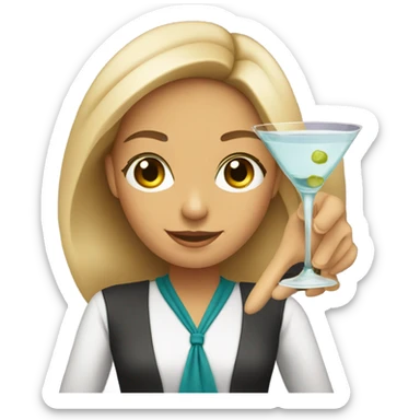 Girls drinking martinis sticker