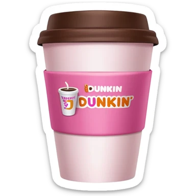 A Dunkin coffee cup but Megan thee stallion themed that says HOTTIES run on Dunkin  sticker