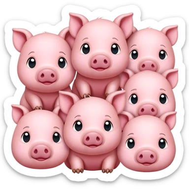 baby piggies sticker