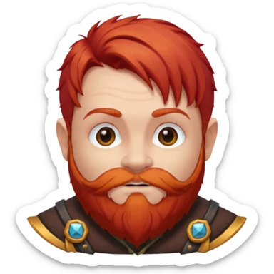 Ein zwerg mit roten Haaren sticker