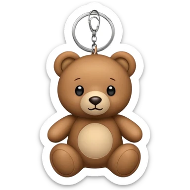 Teddy bear keychain  sticker