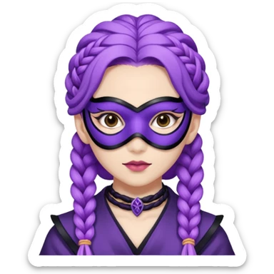 Rumi from K-pop demon hunters purple braid 1 sticker
