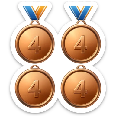4th place medals sticker