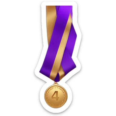 4th place purple medal sticker