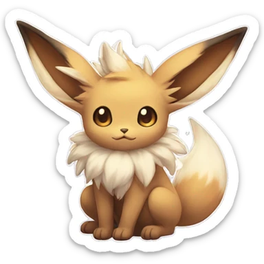 Kawaii Eeveelution-Cute-Pokémon-fusion full body sticker