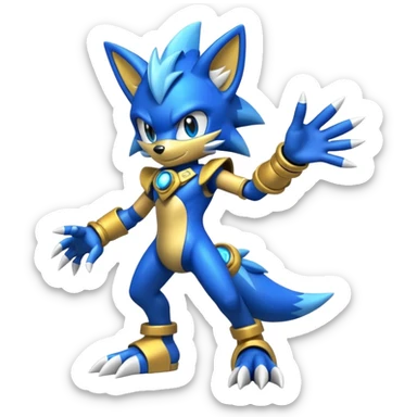 Mechanical Furry Cute Shiny Sonic-Zeraora-WickerBeast-Protogen-Primagen-Fakémon Full Body sticker