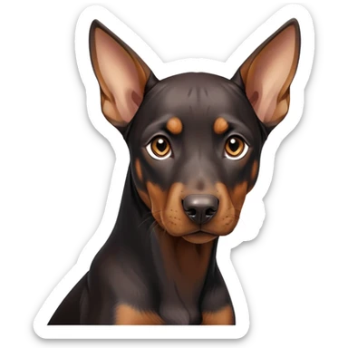 cinematic-noble-doberman puppy-portrait-emoji,-poised-and-regal,-with-a-strong,-athletic-build-and-a-lustrous,-well-groomed-black and tan fur,-deep-set-soulful-brown-eyes,-simplified-yet-sharp-and-sophisticated-features,-highly-detailed, sticker