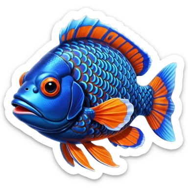 Hyperrealistic, mircodetailed, vibrant and bold, still life illustration of mandarin fish, render, 4k hd professional quailty, 300 dpi, 5000x5000 pixels, visually appealing, must not have any emoji faces, no emoji icons, no human figures.  sticker