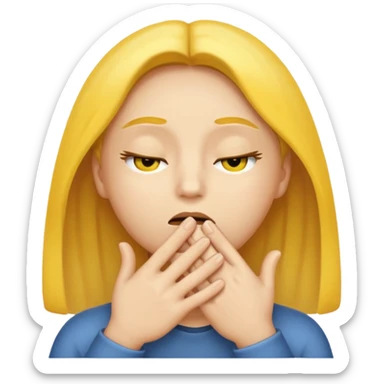 Make a classic emoij that tells you to shut up sticker