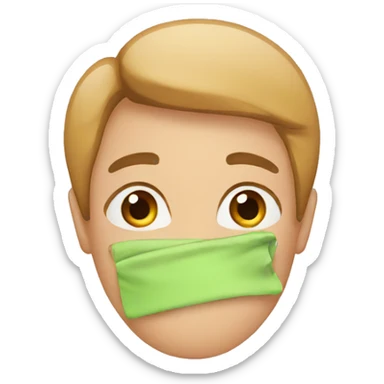 Person covering their mouth sticker