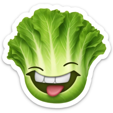 lettuce with happy face sticker