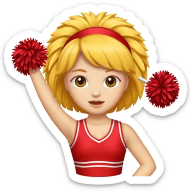 cheerleader pom pom sticker