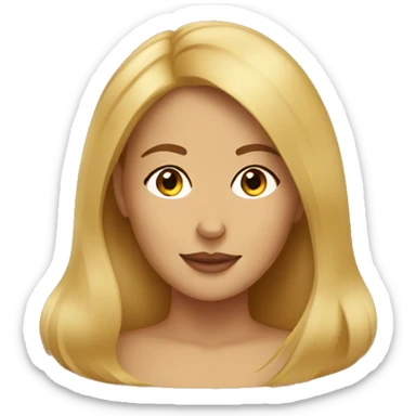 Honey blonde woman with pomeranian sticker