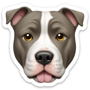 Black and white pitbull and chow chow mix sticker