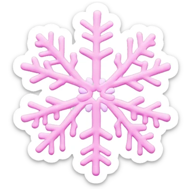 pastel pink snowflake  sticker