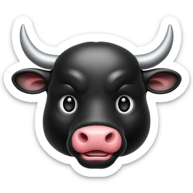 Bull emogi sticker