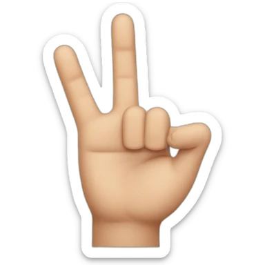 Palm of one hand open except for the middle finger, which is extended outwards sticker