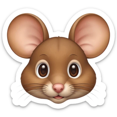 🙄 pero que el ratón tenga los ojos o sea que su iris vea para arriba su iris esté en la parte superior derecha de su ojo , no en el centro  sticker