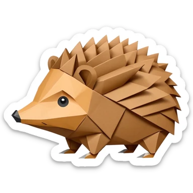 origami hedgehog sticker