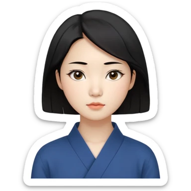 Korean woman, East Asian features, female human avatar,
soft thoughtful expression, calm mood, sensitive personality,
natural black hair, simple hairstyle,
neutral face, minimal makeup,
professional, clean, minimal style,
no cartoon, no fantasy, no costume sticker