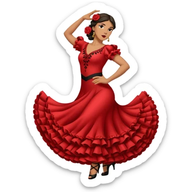 Flamenco dancer pose sticker