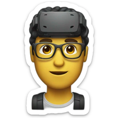 Persona con gafas de realidad virtual  sticker