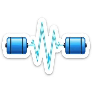 image of an electric current pulse with an inscription Justfit sticker