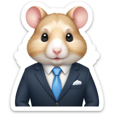 albert heijn hamster in a business suit sticker