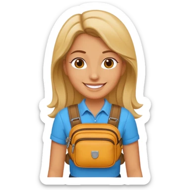 woman with waist bags sticker