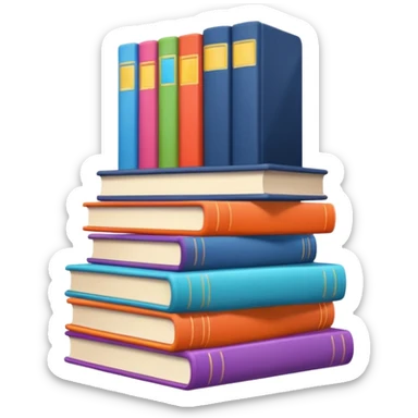 Books preppy sticker