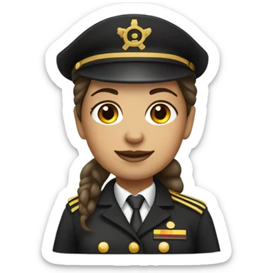 Ship Captain Woman german Skin  sticker