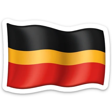 CReate me an emoji of the 2nd Reich, the German Empire also known as the Kaiserreich. Its flag is a Tricolor like germanys current one. make the top color be Black, the central one be white and the botton one red sticker
