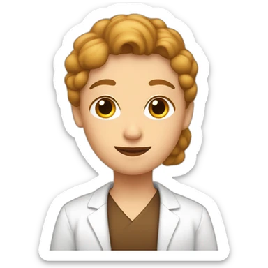 Padre calvo, madre pelo rizado color cobre y a hija rubia y otra morena sticker