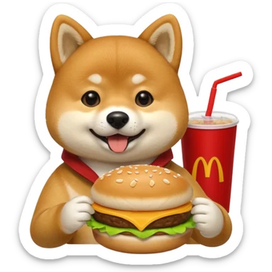 Shiba Jasper McDonald's meal sticker