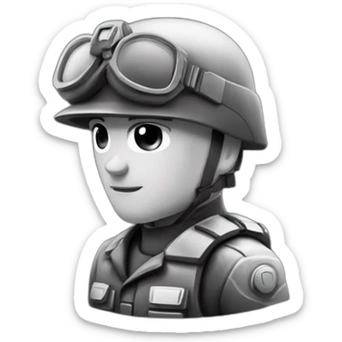 Noir sur un char d’assaut sticker