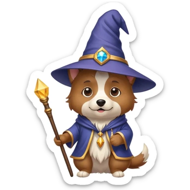 wizard dog sticker