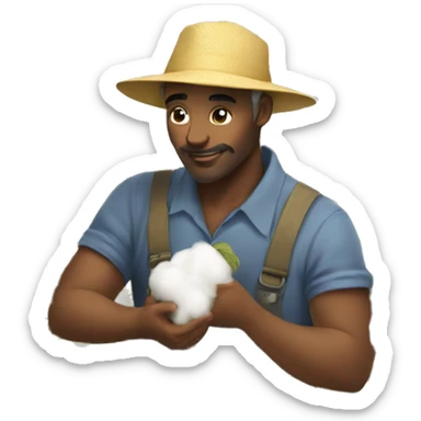 Harvesting cotton sticker