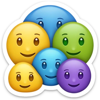 Bandera color azul amarillo morado y verde, seccionada en 4 sticker