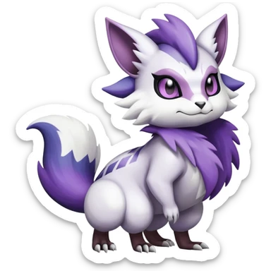 Shiny Furret-Absol-Noivern-Hybrid (Full body) sticker