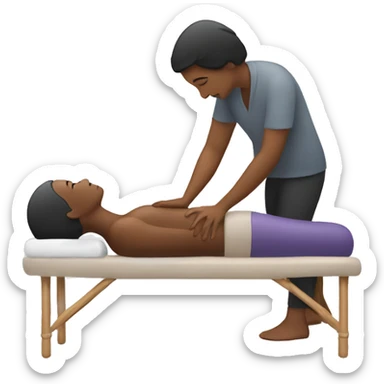 Person getting a massage  sticker