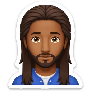 Omarion with long dark brown hair sticker