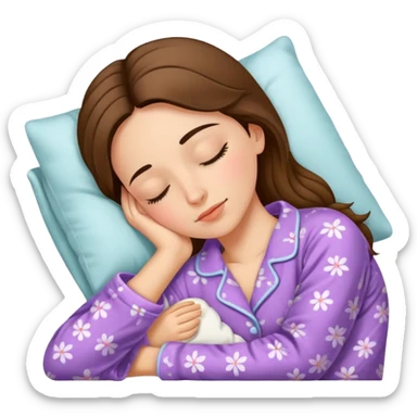 spanish female sleeping in pajama sticker