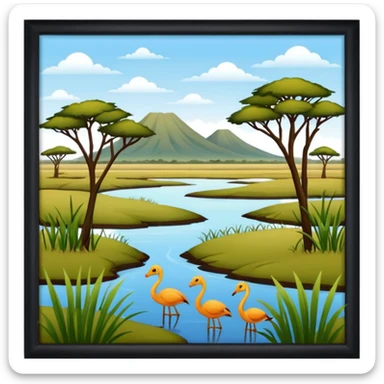 african wetlands sticker