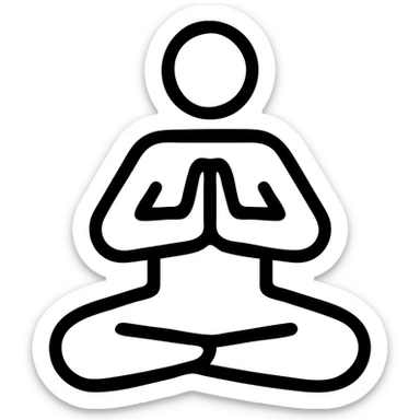 icon on the theme of yoga namaste classes.  sticker